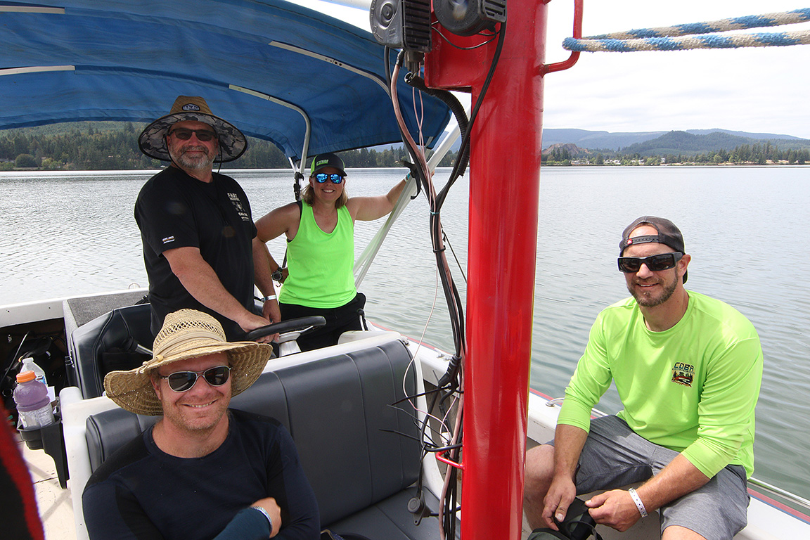 The Rescue 2 crew in better weather conditions. Lots of stories and lots of questions. All day long.