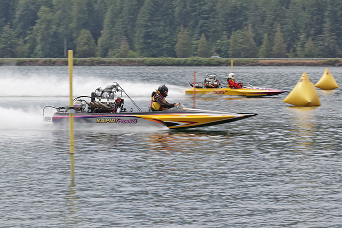 Will Runyan, near lane, was better off the line than Steve Ziebert and Ziebert ended up breaking out on this round 1 pass.